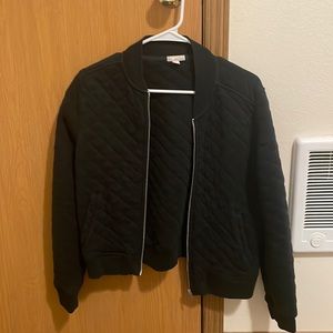 Black soft bomber jacket